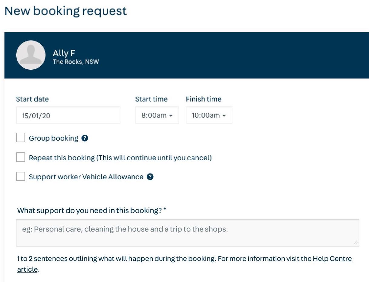 Tips and Tricks for writing a booking note – Hireup Help Centre